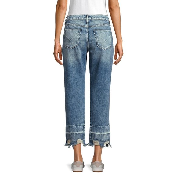 New HUDSON Jessi Relaxed Crop Boyfriend Jeans 32 Overshadow Blue - Picture 2 of 9